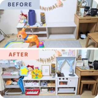 どこに何があるかわからなかった 子ども部屋が整頓されて安心空間に！